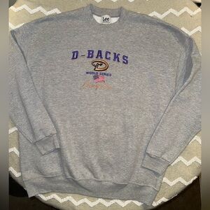 Vintage Lee‎ Sport Gray D-Backs World Series Champion Men's Sweater